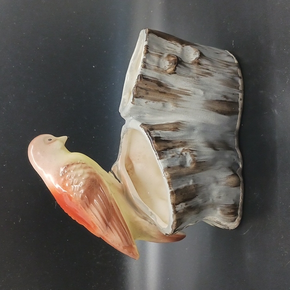 Vintage Japanese Figuerine/Planter Of Mother Bird & 2 Baby Birds - Picture 3 of 5